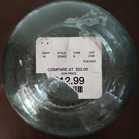 Italian MURANO 6" tall TURQUOISE Vase by Alessandro Coppola - Picture 4 of 7